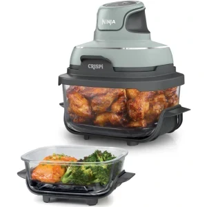Ninja Friteuza cu aer cald portabila CRISPi FN101EUSG, 1700W, 1.4 L / 3.8L, Verde