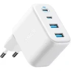 Anker Zolo A121EG21, 2x USB-C, 2x USB, Quick Charge 50 W, GaN, White