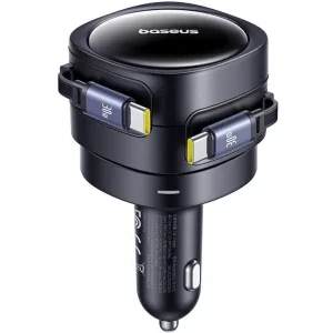 Baseus Enjoyment Max, 1x USB-C, 1x Lightning, 60 W, 2x Cabluri integrate, Black