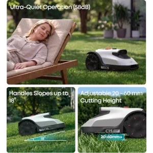 eufy Robot de tuns iarba cu acumulator Solo C15