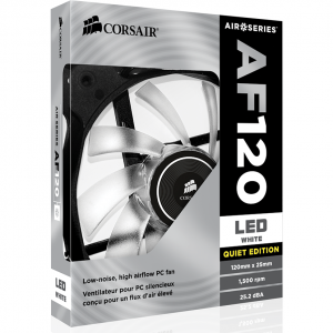 Corsair Air Series AF120 LED White Quiet Edition High Airflow 120mm Twin Pack
