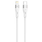 Cablu de date / adaptor Tellur USB-C Male la Lightning Male, 1 m, White