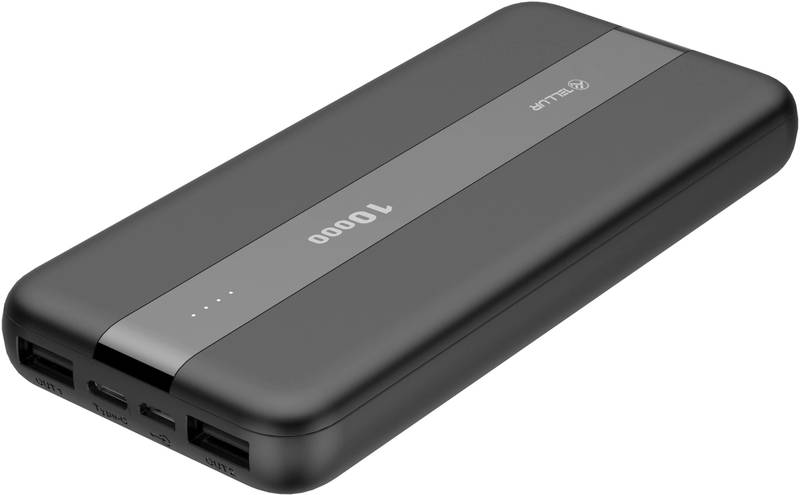 Baterie externa Tellur PBC103, 10000 mAh, 2x USB, 1x USB-C, Black