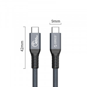 Orico USB4 tip C Male - USB4 tip C Male, 2m, gri