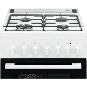 Electrolux LKK520002W, Mixt, 4 arzatoare gaz, Cuptor electric, Aprindere integrata, Grill electric, Clasa A, 50 cm, Alb