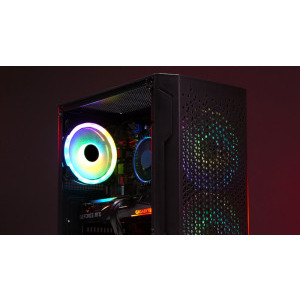Gaming Zmeu, Intel i3 12100F 3.3GHz, 16GB DDR4, 500GB SSD, RTX 3050 8GB GDDR6, Iluminare RGB