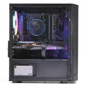 Gaming Zmeu, Intel i3 12100F 3.3GHz, 16GB DDR4, 500GB SSD, RTX 3050 8GB GDDR6, Iluminare RGB