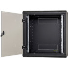 TRITON RBA-09-AS6-BAX-A6 9U, Wall mount, 600 mm, Glass door, Panouri laterale fixe, Negru