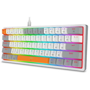 Redragon Akali Grey RGB Red Switch Mecanica