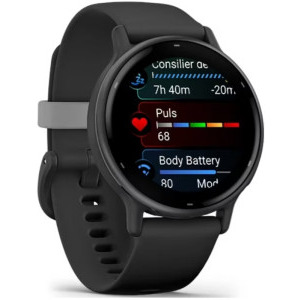 Garmin Vivoactive 5, GPS, 42mm, curea silicon, Slate/Black
