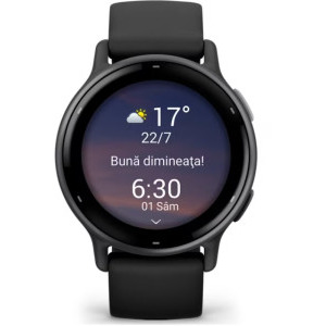 Garmin Vivoactive 5, GPS, 42mm, curea silicon, Slate/Black