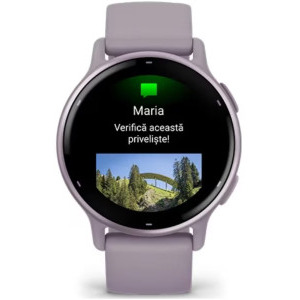Garmin Vivoactive 5, GPS, 42mm, curea silicon, Metallic Orchid/Orchid