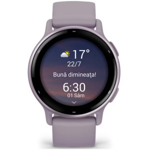 Garmin Vivoactive 5, GPS, 42mm, curea silicon, Metallic Orchid/Orchid