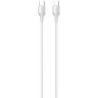 Cablu periferice Serioux USB-C Male la USB-C Male, 1 m, Alb