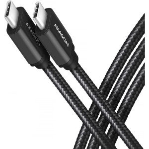 Cablu periferice AXAGON USB 3.2 Tip C Male - USB 3.2 Tip C Male, 2m, negru