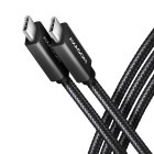 Cablu periferice AXAGON USB-C 3.2 Gen 2 Male la USB-C 3.2 Gen 2 Male, 1 m, PD 100W, 5A, Negru