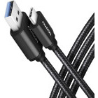 Cablu periferice AXAGON USB-C 3.2 Gen 2 Male la USB-A 3.2 Gen 1 Male, 1 m, 3A, Negru