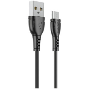 Cablu de date / adaptor Borofone BX51, USB Male la microUSB Male, 1 m, Black