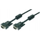 Cablu video Logilink VGA Male - VGA Male, 15m, ecranat, negru