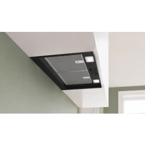 Bosch integrata DBB63BC60, Putere de absorbtie 384 m3/h, Clasa D, 3 trepte de viteza, Iluminare LED, 60 cm, Negru