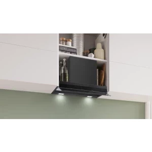 Bosch integrata DBB67DP60, Putere de absorbtie 699 m3/h, Clasa A+, 3 trepte de viteza, EcoSilence Drive, Home Connect, Iluminare LED, 60 cm, Negru