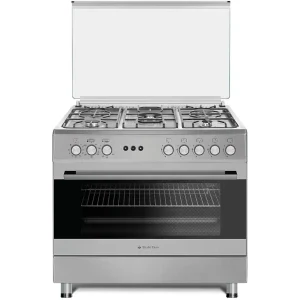 Aragaz Studio Casa PRATO90/60INOX, Gaz, 5 arzatoare, Sistem de siguranta, Aprindere integrata, Grill, Rotisor, Clasa A, 90 cm, Inox