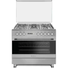 Aragaz Studio Casa PRATO90/60INOX, Gaz, 5 arzatoare, Sistem de siguranta, Aprindere integrata, Grill, Rotisor, Clasa A, 90 cm, Inox