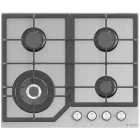 Plita incorporabila Studio Casa PG660PARMAGLASSGREY, Gaz, 4 arzatoare, Aprindere electrica integrata, Sistem de siguranta, Gratar fonta, 60 cm, Gri