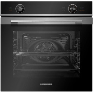 Cuptor incorporabil Heinner HBO-M7210GCDRC-GIX, Electric, 72 L, Autocuratare catalitica, Grill, Clasa A+, Negru/Inox