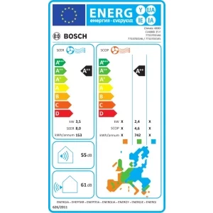 Bosch Climate 4000i, 12000 BTU, Clasa A++/A++, Wi-Fi Ready, Inverter, i-Clean