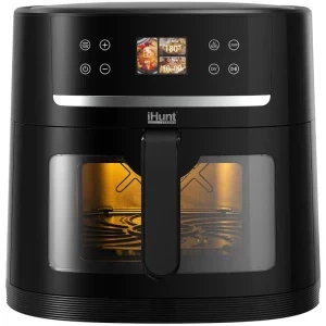 iHunt Friteuza cu aer cald Bro AI Chef, 1800W, 8L, Negru