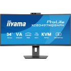 Monitor LED IIyama ProLite XCB3497WQSNPH-B1 Curbat 34 inch UWQHD VA 0.4 ms 120 Hz Webcam USB-C FreeSync Premium