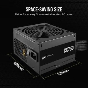 Corsair 480T Airflow MT Black, CX750 750W