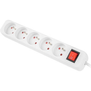 Lanberg PS1-05E-0150-W, 5x Type E, 1.5m, White