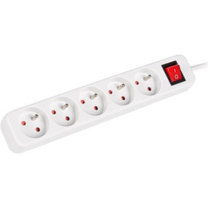 Lanberg PS1-05E-0150-W, 5x Type E, 1.5m, White
