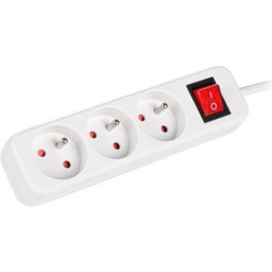Lanberg PS1-03E-0150-W, 3x Type E, 1.5m, White
