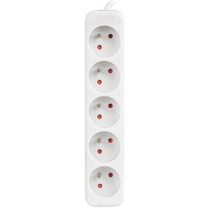 Lanberg PS0-05E-0150-W, 5x Type E, 1.5m, White