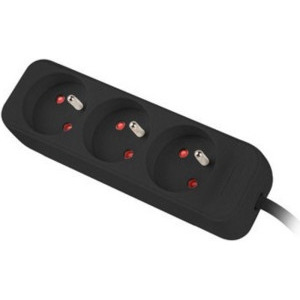 Lanberg PS0-03E-0300-BK, 3x Type E, 3m, Black