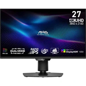 Monitor LED MSI Gaming MAG 274UPDF E16M 27 inch UHD / FHD IPS 0.5 ms Dual mode 160 Hz / 320 Hz USB-C HDR FreeSync Premium & G-Sync Compatible
