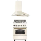 Pachet incorporabil Studio Casa Multifunctional Plus Aragaz pe gaz & Hota decorativa, Crem