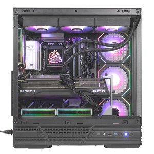 Gaming DRAGON Comic Con Edition Powered by XFX, AMD Ryzen 7 7800X3D 4.2GHz, 32GB DDR5, 1TB SSD, RX 9070 XT 16GB GDDR6, Iluminare RGB