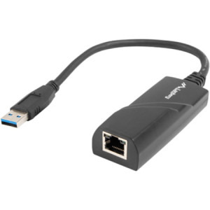 Adaptor Lanberg 1x USB Male - 1x RJ45 Female, Negru