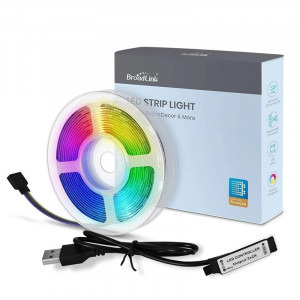 BroadLink Banda LED LBTV, 3m, Aplicatie, Control vocal, Telecomanda
