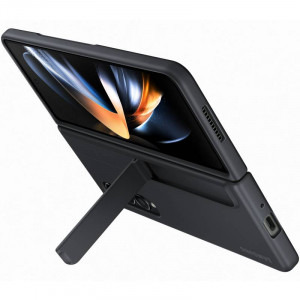 Samsung Protectie pentru spate Leather Flip Stand Black pentru Galaxy Z Fold 4 + S-Pen