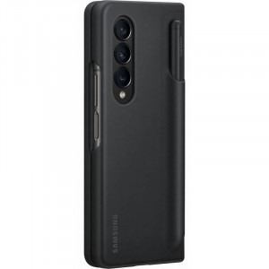 Samsung Protectie pentru spate Leather Flip Stand Black pentru Galaxy Z Fold 4 + S-Pen