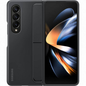Samsung Protectie pentru spate Leather Flip Stand Black pentru Galaxy Z Fold 4 + S-Pen