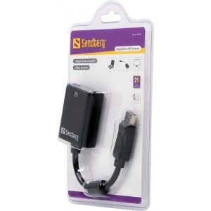 Sandberg 1x DisplayPort Male - 1x DVI-D Female, negru