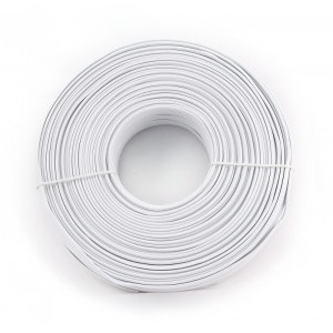 Cablu retea Gembird Flat Telephone Stranded Cable 100m Alb