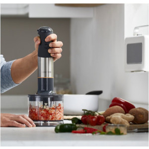 Kenwood Mixer vertical TriBlade XL+ HBM60.307GY, 1000W, 0.5 L / 0.7L, Alb/Argintiu/Gri