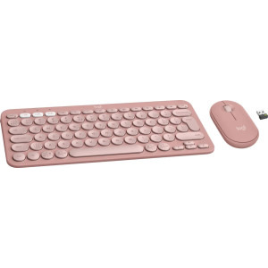 Logitech Pebble 2 Combo, Wireless/Bluetooth, Tonal Rose